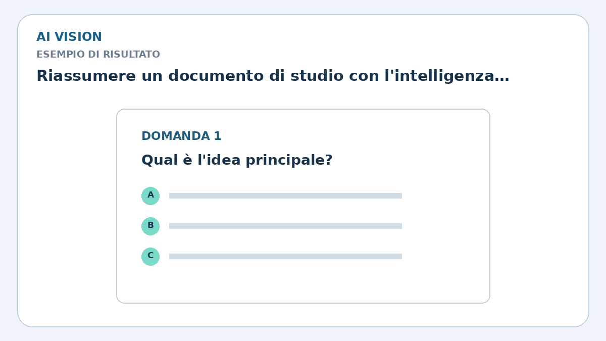 Riassumere un documento di studio con l'intelligenza artificiale e ritrovare i riferimenti